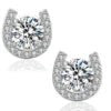 Classic Round Moissanite Stud Earrings in 925 Sterling Silver