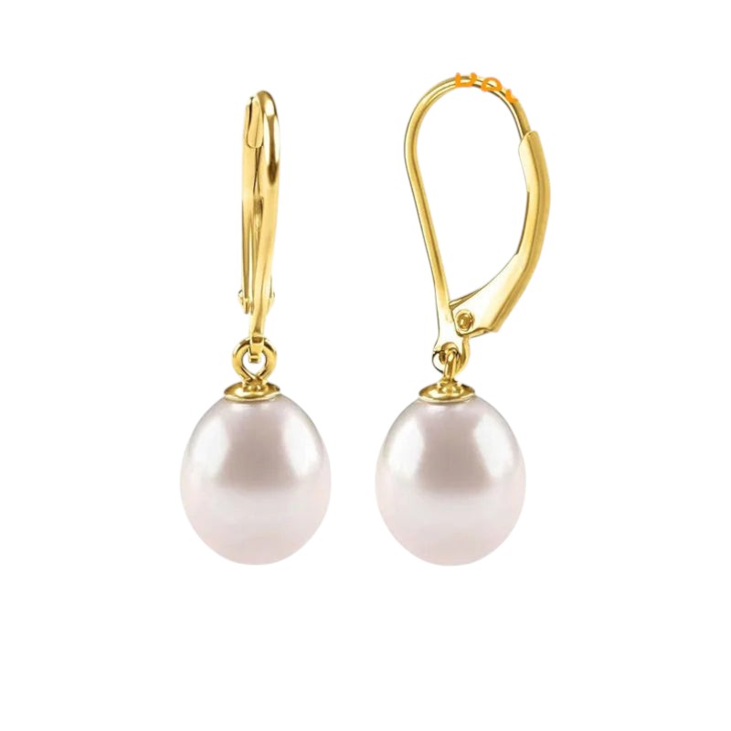 French-Inspired Freshwater Pearl Hoop Earrings