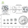 Classic Round Moissanite Stud Earrings in 925 Sterling Silver