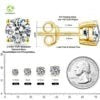 Classic Round Moissanite Stud Earrings in 925 Sterling Silver