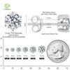 Classic Round Moissanite Stud Earrings in 925 Sterling Silver