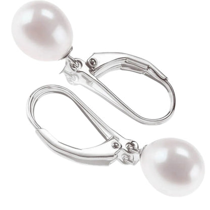 French-Inspired Freshwater Pearl Hoop Earrings