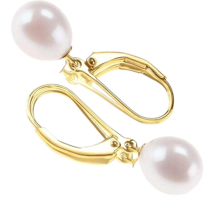 French-Inspired Freshwater Pearl Hoop Earrings